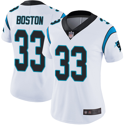 Carolina Panthers Limited White Women Tre Boston Road Jersey NFL Football #33 Vapor Untouchable